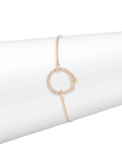 Repossi Women's Antifer 18K Rose Gold & 0.2 TCW Pavé Diamond Pendant Bracelet