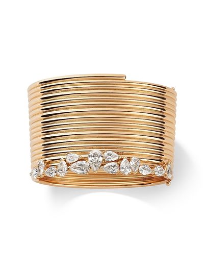 Repossi Women's Blast 18K Yellow Gold & 10.62 TCW Diamond Cuff