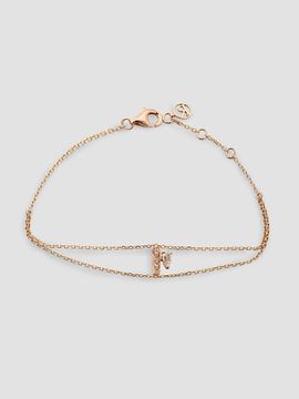 Repossi Women's Letters 18K Rose Gold & 0.20 TCW Diamond Bracelet