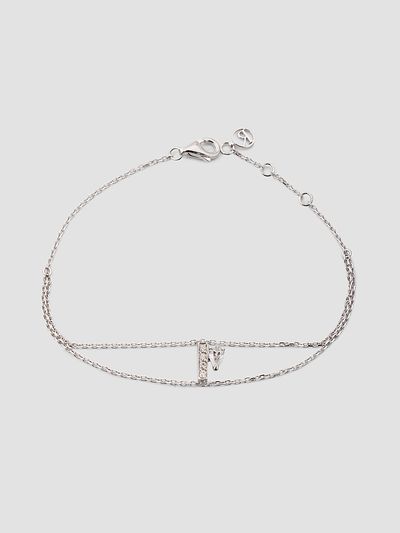 Repossi Women's Letters 18K White Gold & 0.20 TCW Diamond Bracelet