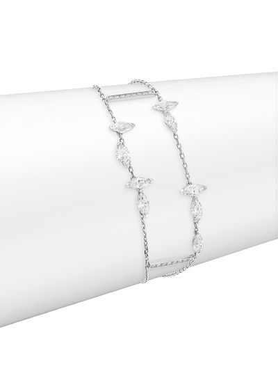 Repossi Women's Luminant 18K White Gold & Diamond Openwork Bracelet/6"