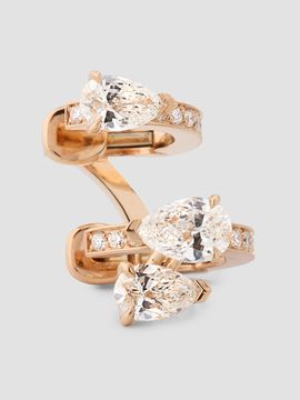 Repossi Women's Serti sur Vide 18K Rose Gold & 0.83 TCW Diamond Left Single Earring