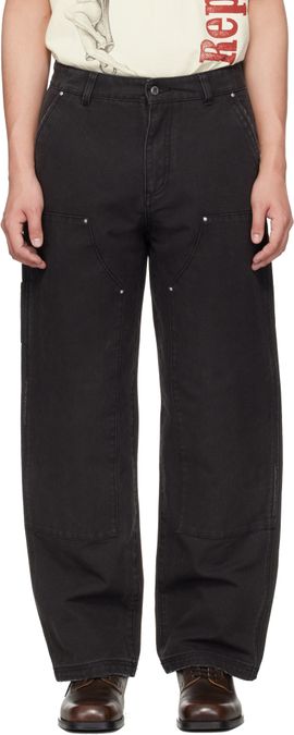 Represent Represent Black Heaton Workwear Trousers