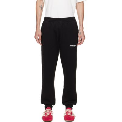 Represent Represent Black Printed 'Owners Club' Sweatpants