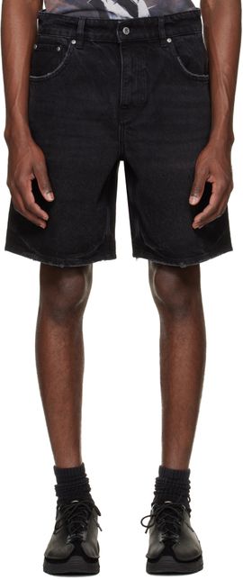 Represent Represent Black R10T Tailored Denim Shorts