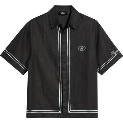 Represent Represent Border Stripe Cotton Button-up Shirt