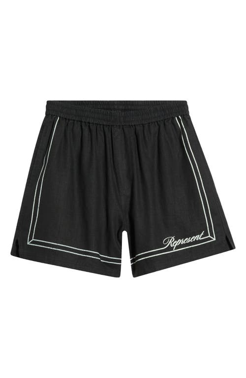 Represent Represent Border Stripe Cotton Shorts