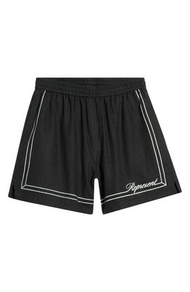 Represent Represent Border Stripe Cotton Shorts