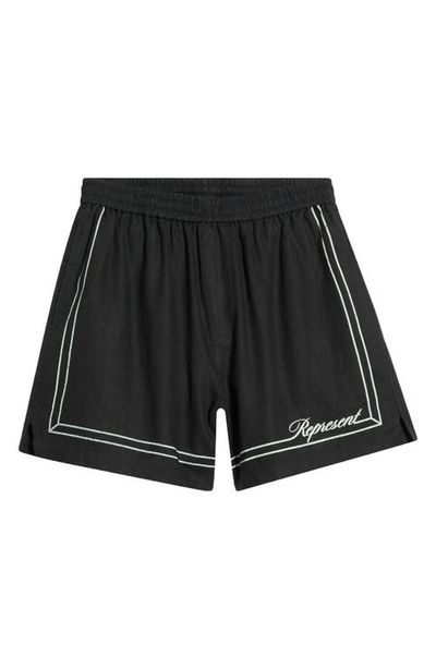 Represent Represent Border Stripe Cotton Shorts