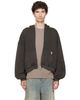 Represent Represent Brown Initial Boxy Oversized Zip Hoodie - 1