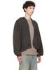 Represent Represent Brown Initial Boxy Oversized Zip Hoodie - 2