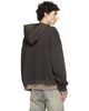 Represent Represent Brown Initial Boxy Oversized Zip Hoodie - 3