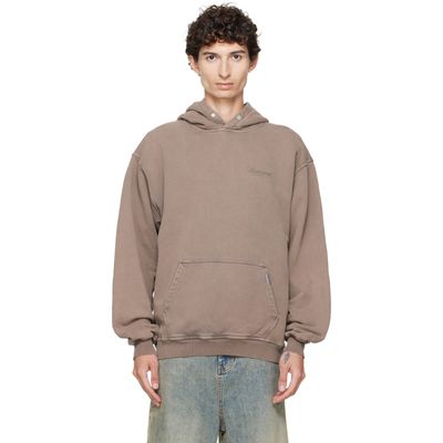 Represent Represent Brown Printed 'Owners Club' Script Hoodie