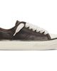Represent Represent Brown Rep-Cap Distressed Leather Sneakers - 1