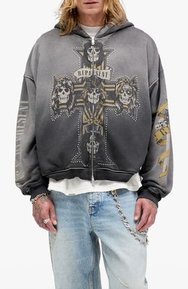 Represent Represent G 'n' R Cross Graphic Zip Hoodie