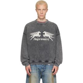 Represent Represent Gray Pegasus Sweatshirt