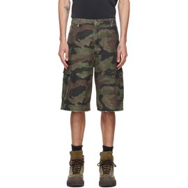 Represent Represent Green Camo Cargo Shorts