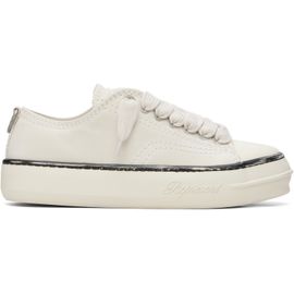 Represent Represent Off-White Rep-Cap Distressed Leather Sneakers