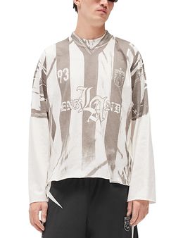 Represent Represent Printed Long Sleeve Football Tee