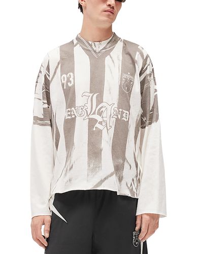 Represent Represent Printed Long Sleeve Football Tee