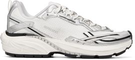 Represent Represent White & Silver Storm Torn Sneakers