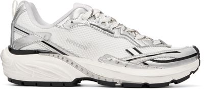 Represent Represent White & Silver Storm Torn Sneakers