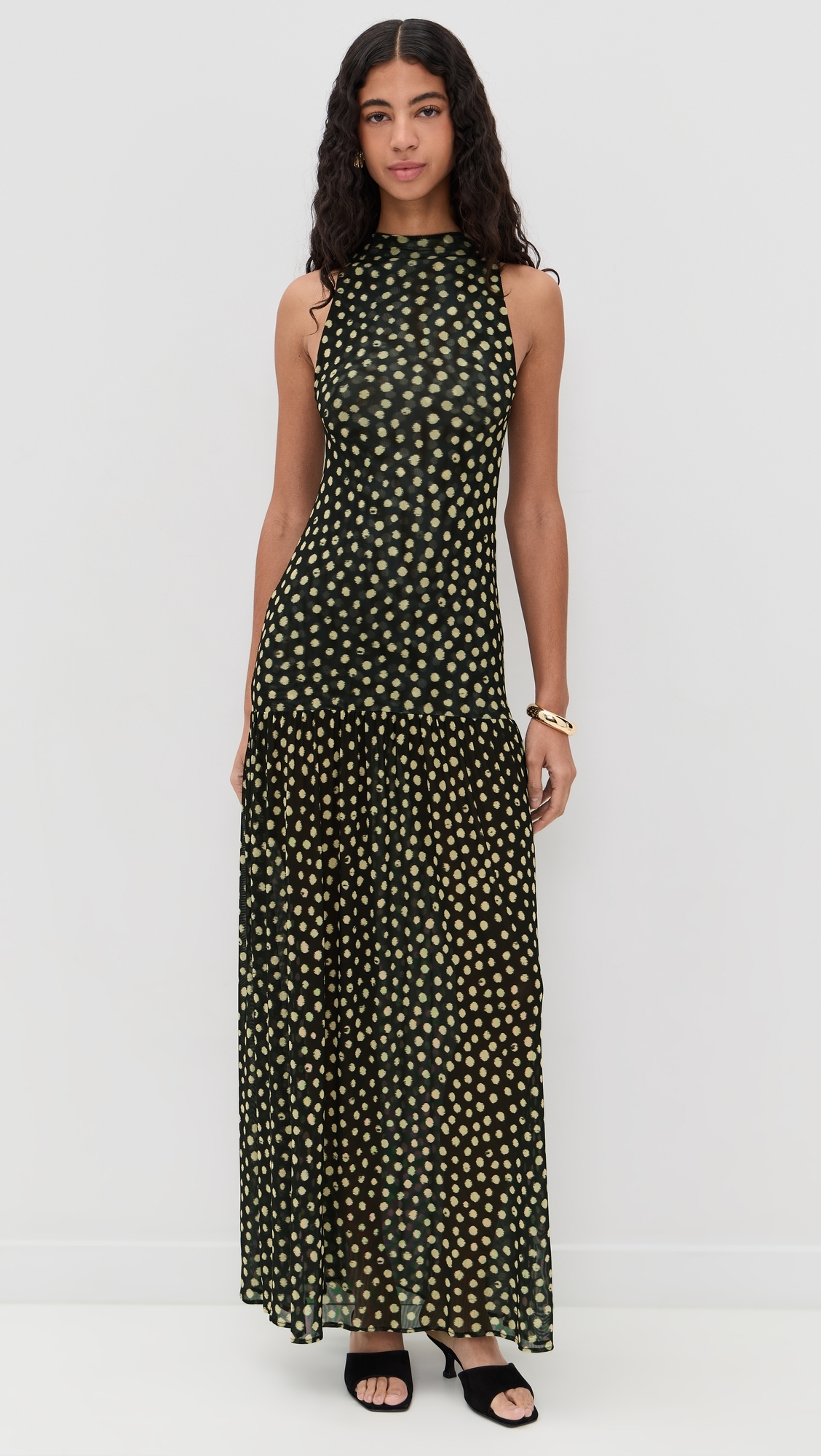 strapless maxi dress with slit Paillette Sequin Strapless Maxi Dress With Leg Slit