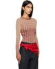 RESCHA RESCHA SSENSE Exclusive Beige & Red Kashi Sweater - 2