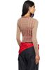 RESCHA RESCHA SSENSE Exclusive Beige & Red Kashi Sweater - 3