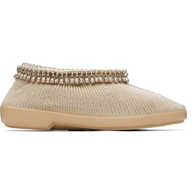 RESCHA RESCHA SSENSE Exclusive Beige Jewel Slip-on Loafers