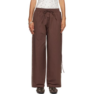RESCHA RESCHA SSENSE Exclusive Brown Tracking Pants
