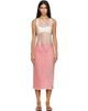 RESCHA RESCHA SSENSE Exclusive Pink Dharee Transparent Midi Dress - 1
