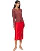 RESCHA RESCHA SSENSE Exclusive Red Double Kalam Skirt - 4