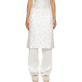 RESCHA RESCHA SSENSE Exclusive White Agarra Embroidered Midi Skirt