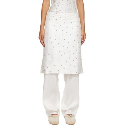 RESCHA RESCHA SSENSE Exclusive White Agarra Embroidered Midi Skirt