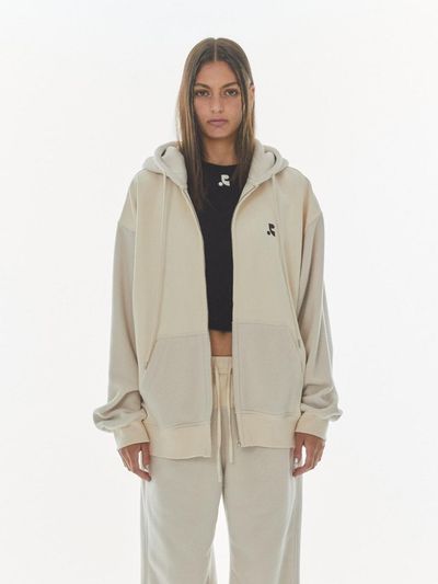 Rest&Recreation Coloration Fleece Hooded Zip-up Jacket [Ivory]