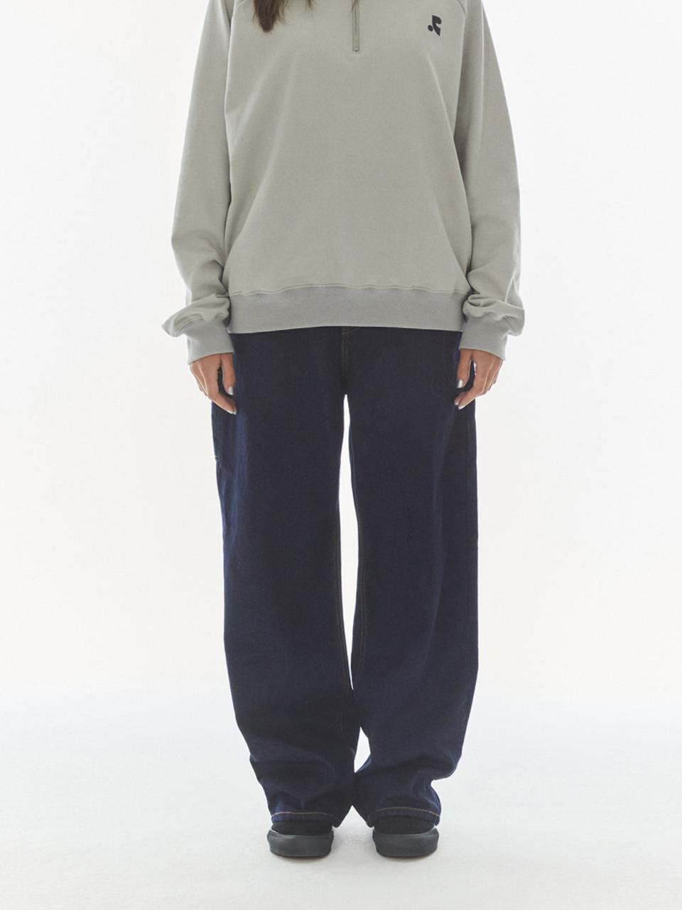 Rest&Recreation Logo Wide Fit Carpenter Denim Pants [Indigo Blue]