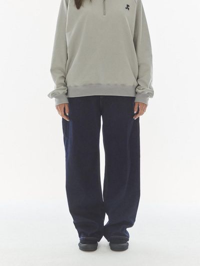 Rest&Recreation Logo Wide Fit Carpenter Denim Pants [Indigo Blue]