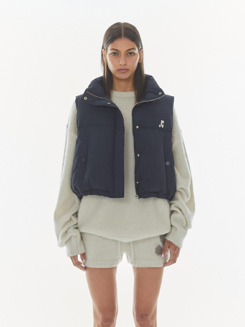 Rest&Recreation Premium Cropped Down Vest [Dark Navy]
