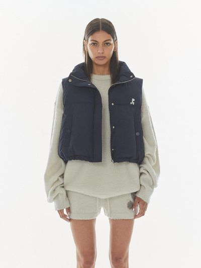 Rest&Recreation Premium Cropped Down Vest [Dark Navy]