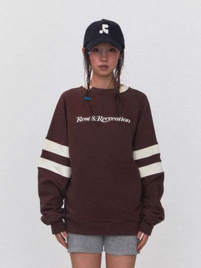 Rest&Recreation RR Oversized Raglan Sweatshirt_Brown