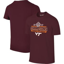 Retro Brand Men's Original Retro Brand Maroon Virginia Tech Hokies 2022 ACC Men's Basketball Conference Tournament Champions Locker Room T-Shirt 