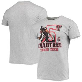 Retro Brand Men's Original Retro Brand Michael Crabtree Heathered Gray Texas Tech Red Raiders Ring of Honor T-Shirt