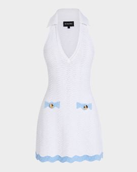 Retrofete Dorianne Wavy Knit Mini Dress