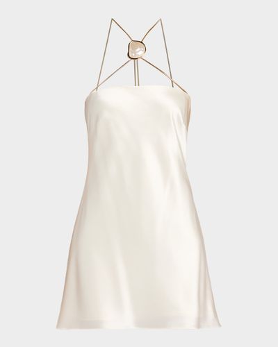 Retrofete Ebba Gemstone Halter Mini Dress