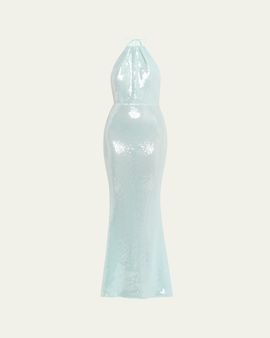Retrofete Elexa Sequined Halter Dress