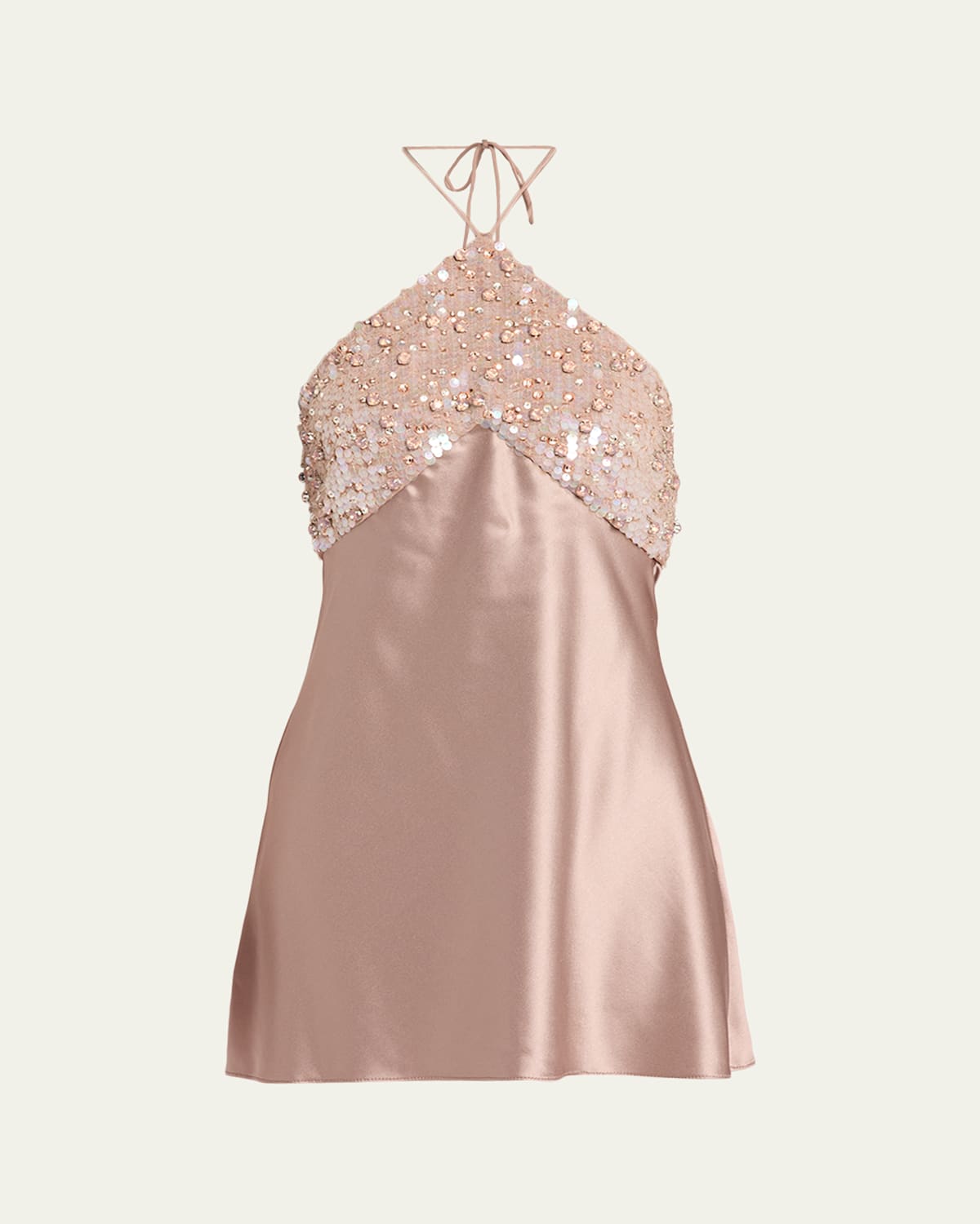 Retrofete Jeanne Embellished Satin Mini Dress