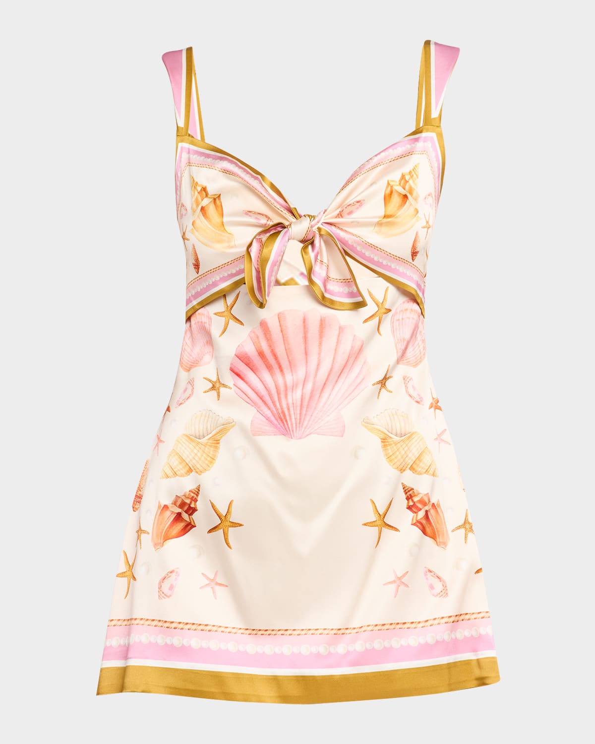 Retrofete Margarie Printed Satin Mini Dress