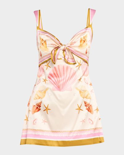 Retrofete Margarie Printed Satin Mini Dress