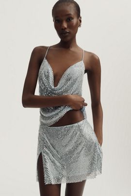 Retrofete Pax Embellished Mini Skirt